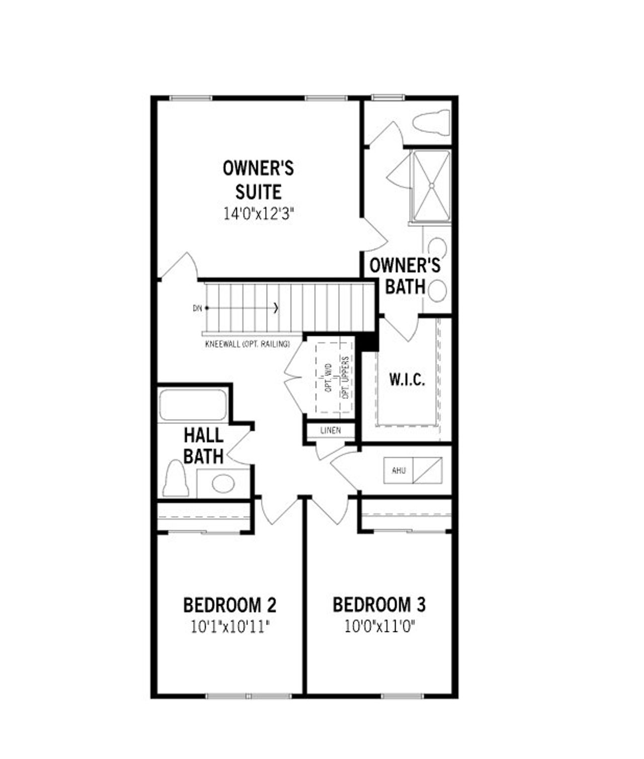 2D floor plan layout of this home in Meridian Parks, Orlando, FL (Image 2).