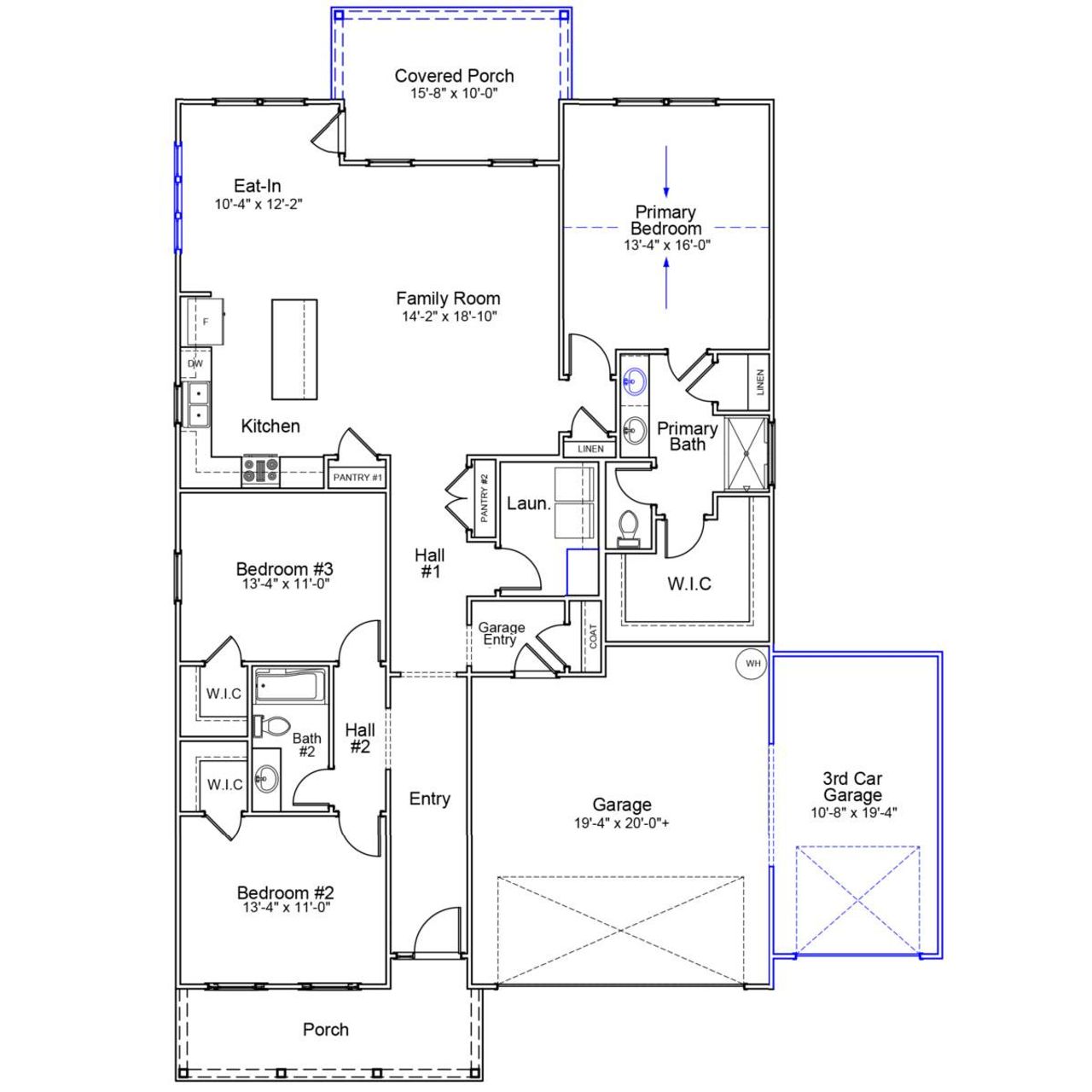 2D floor plan layout of this home in Allston Park, Calabash, NC (Image 2). 2D floor plan layout of this home in Allston Park, Calabash, NC (Image 2).