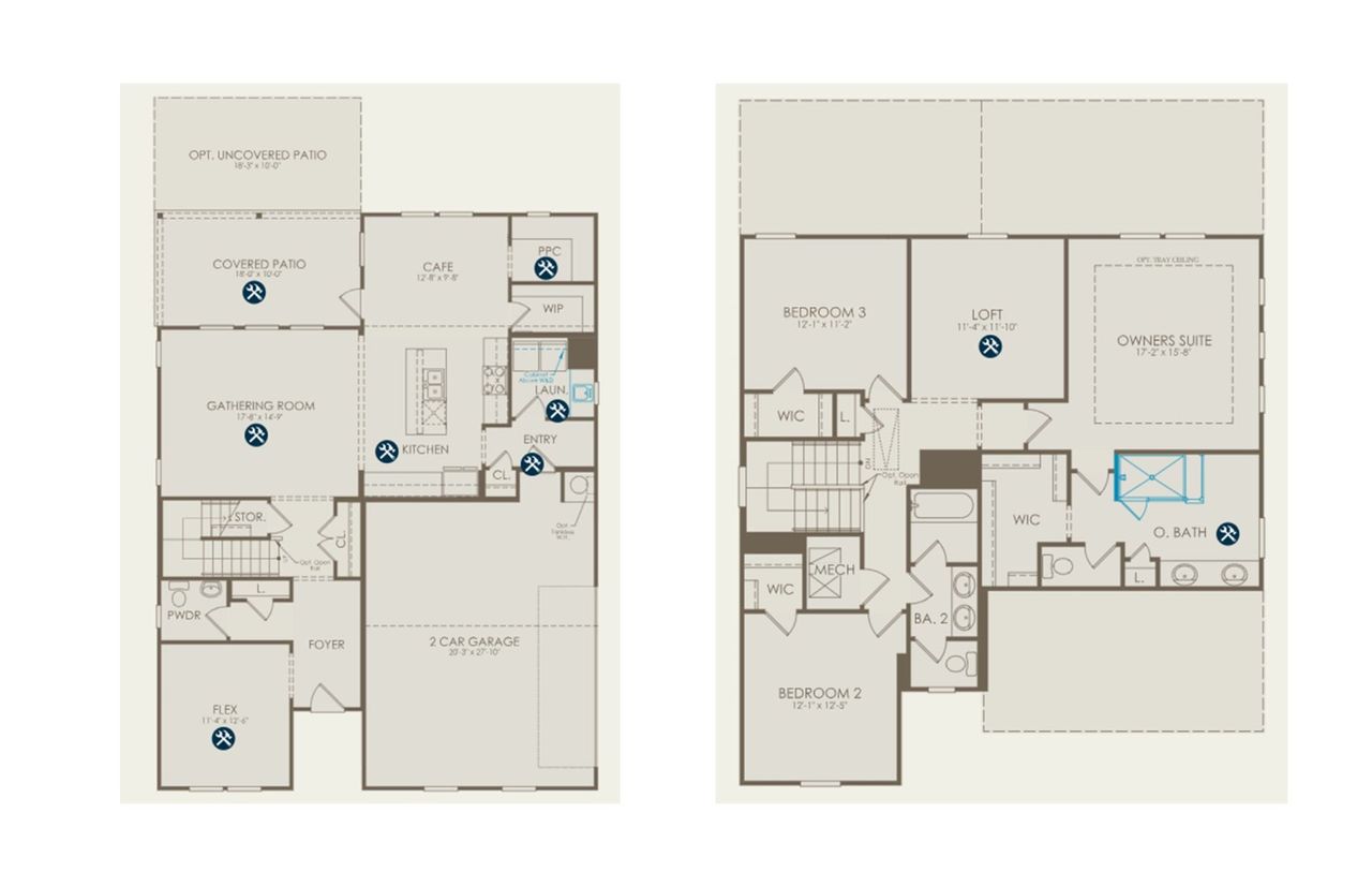 2D floor plan layout of this home in Treymor, Mount Juliet, TN (Image 2).