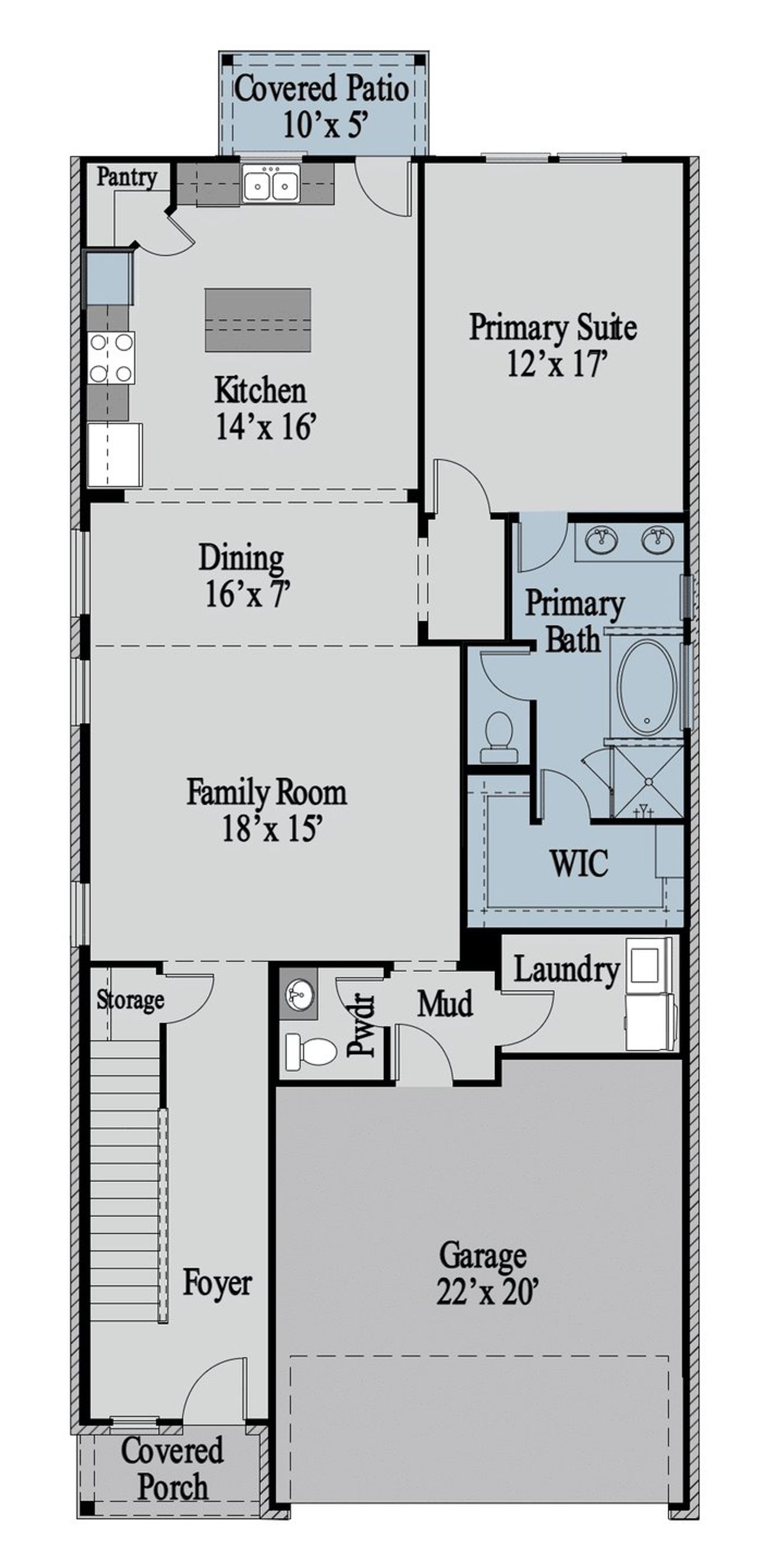 2D floor plan layout of this home in Creekside, Royse City, TX (Image 2). 2D floor plan layout of this home in Creekside, Royse City, TX (Image 2).