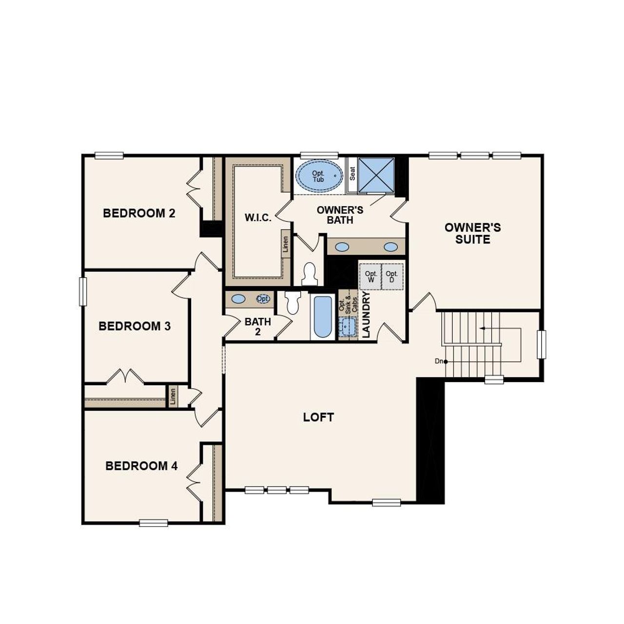 2D floor plan layout of this home in Oakridge Farms, Mooresville, NC (Image 2).