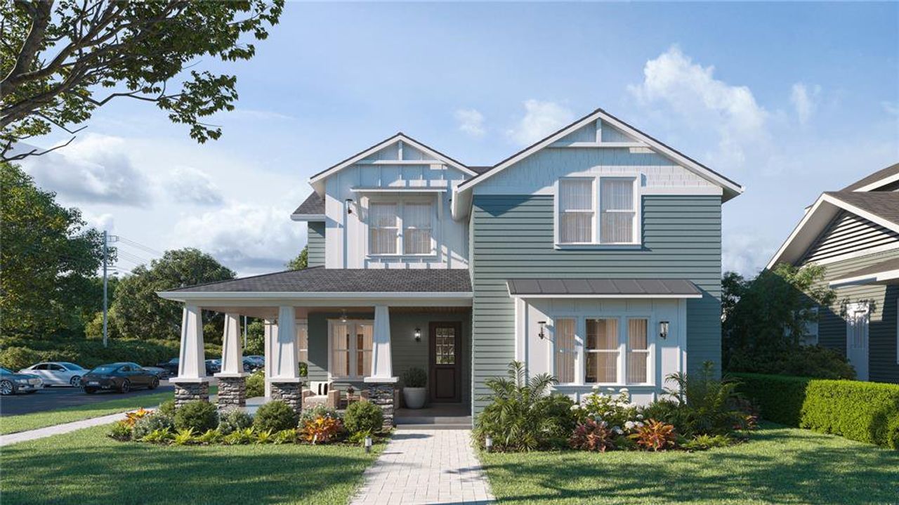 Front exterior of a new home in , Tampa, FL, highlighting curb appeal (Image 2).