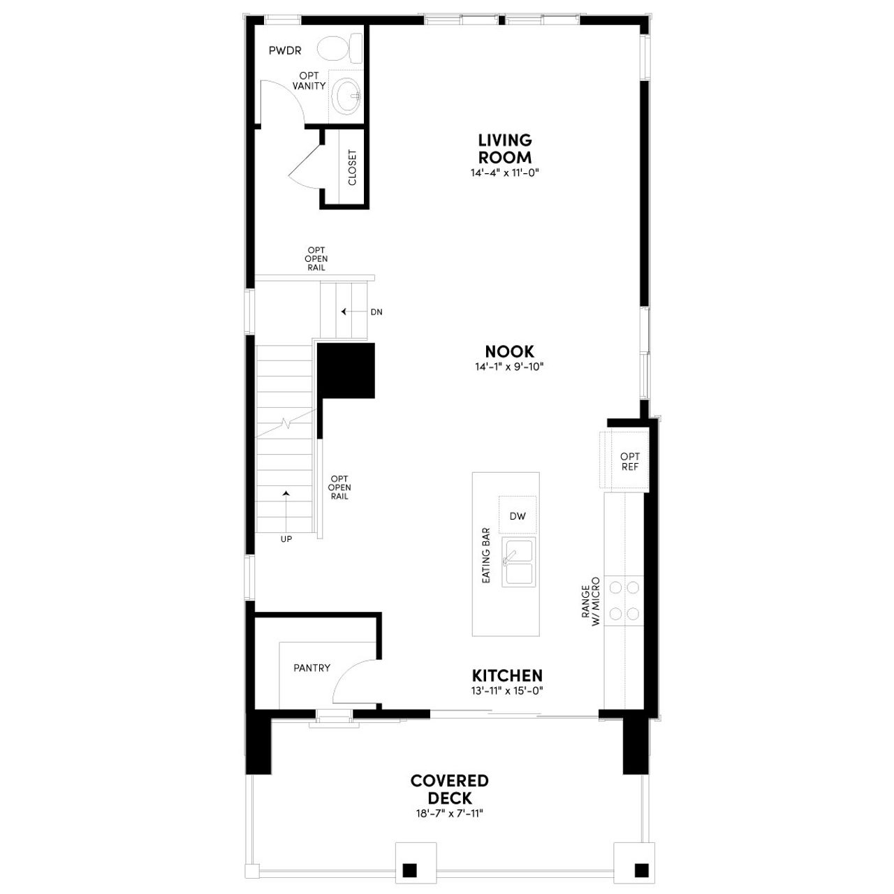 2D floor plan layout of this home in Apex at Uplands, Westminster, CO (Image 2).