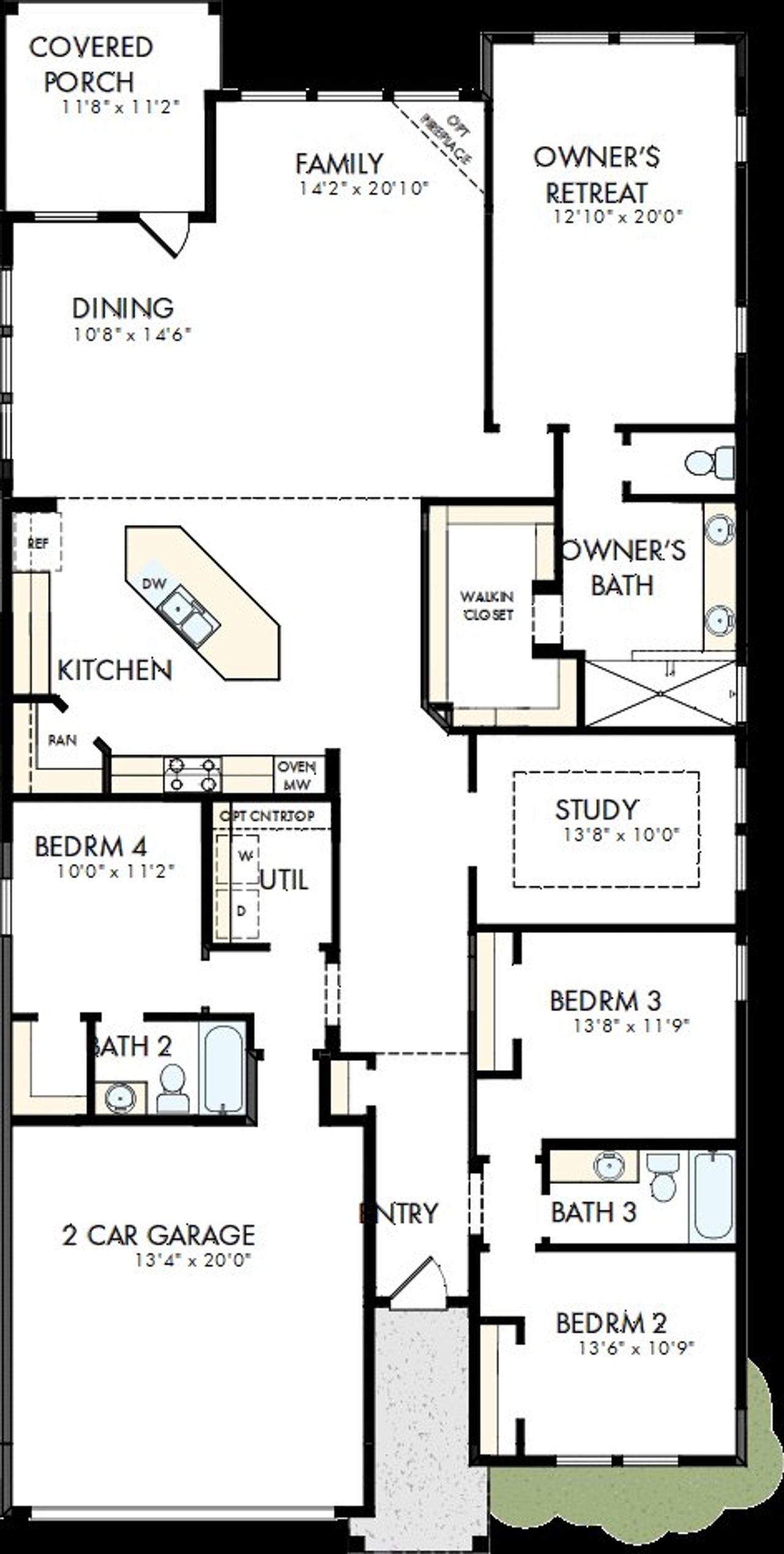 2D floor plan layout of this home in The Parks at Wilson Creek, Celina, TX (Image 2). 2D floor plan layout of this home in The Parks at Wilson Creek, Celina, TX (Image 2).