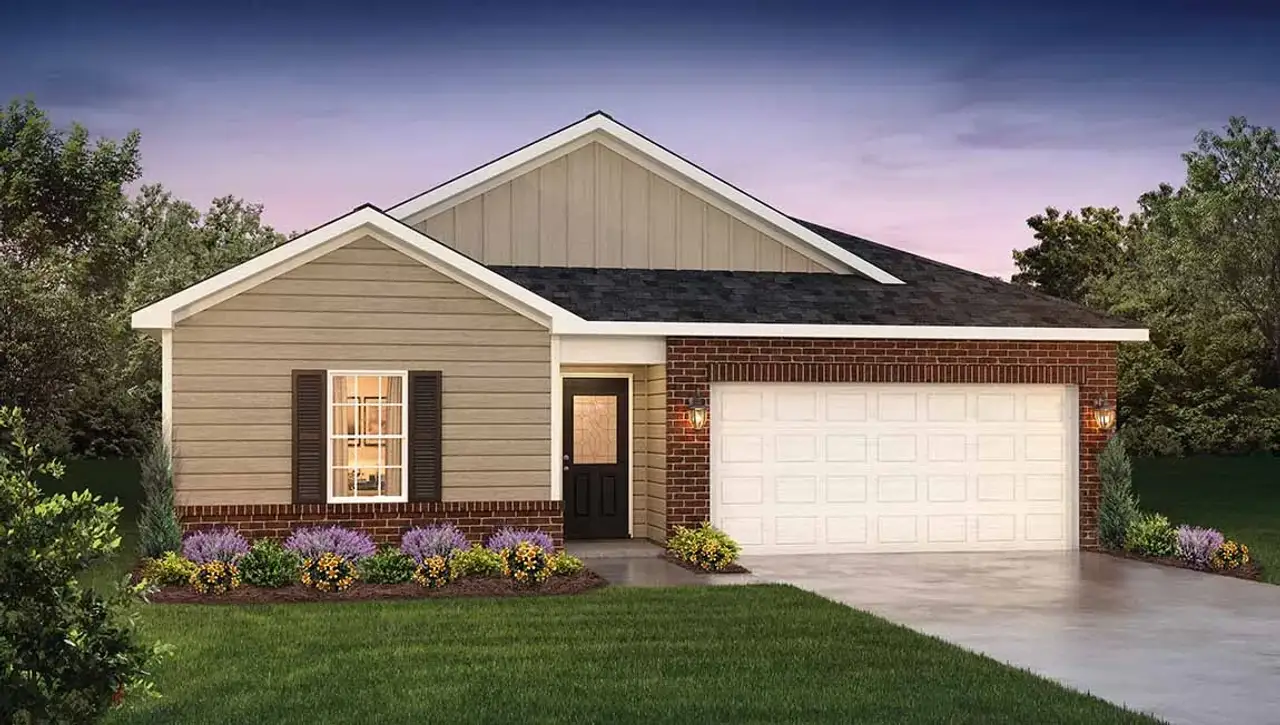 Representative exterior photo of a completed home built from the Freeport II by D.R. Horton in The Villages of Maiden, Maiden, NC (Image 2).