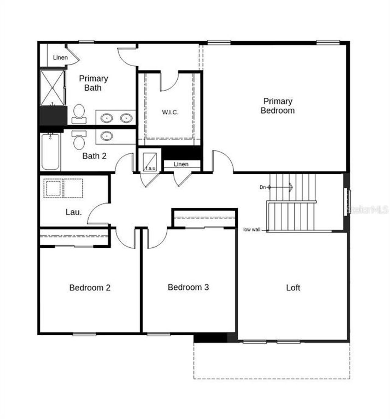 2D floor plan layout of this home in Pepper Grove II, Palmetto, FL (Image 2).