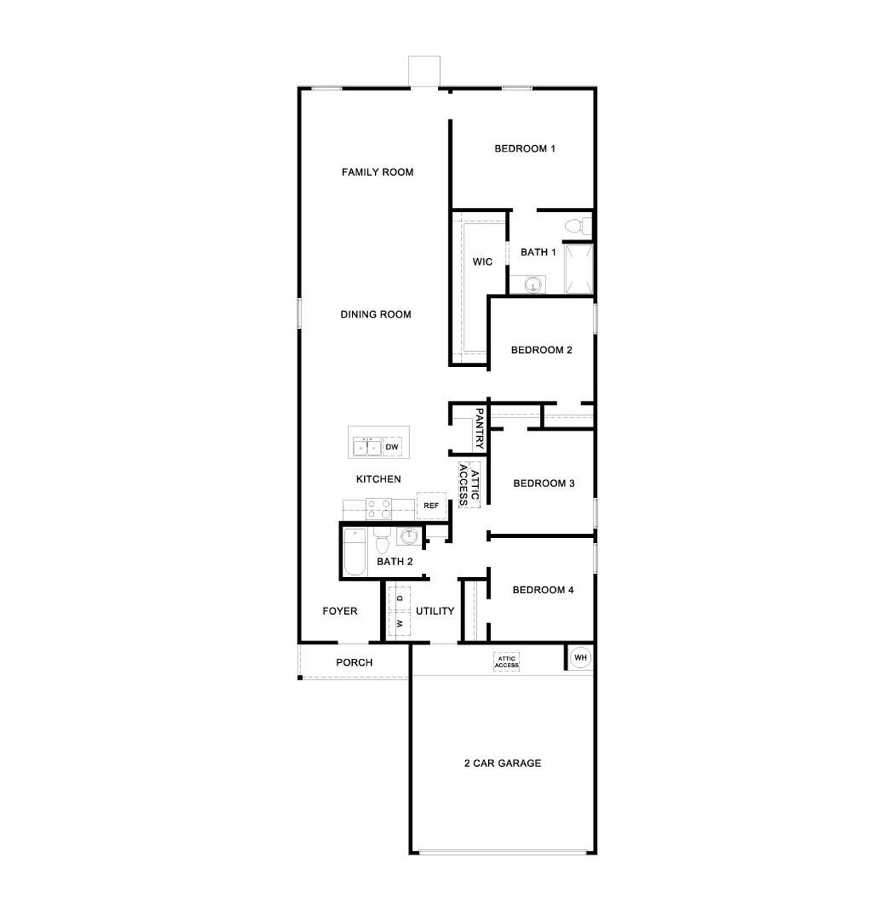 2D floor plan layout of this home in Wayside, Uhland, TX (Image 2). 2D floor plan layout of this home in Wayside, Uhland, TX (Image 2).