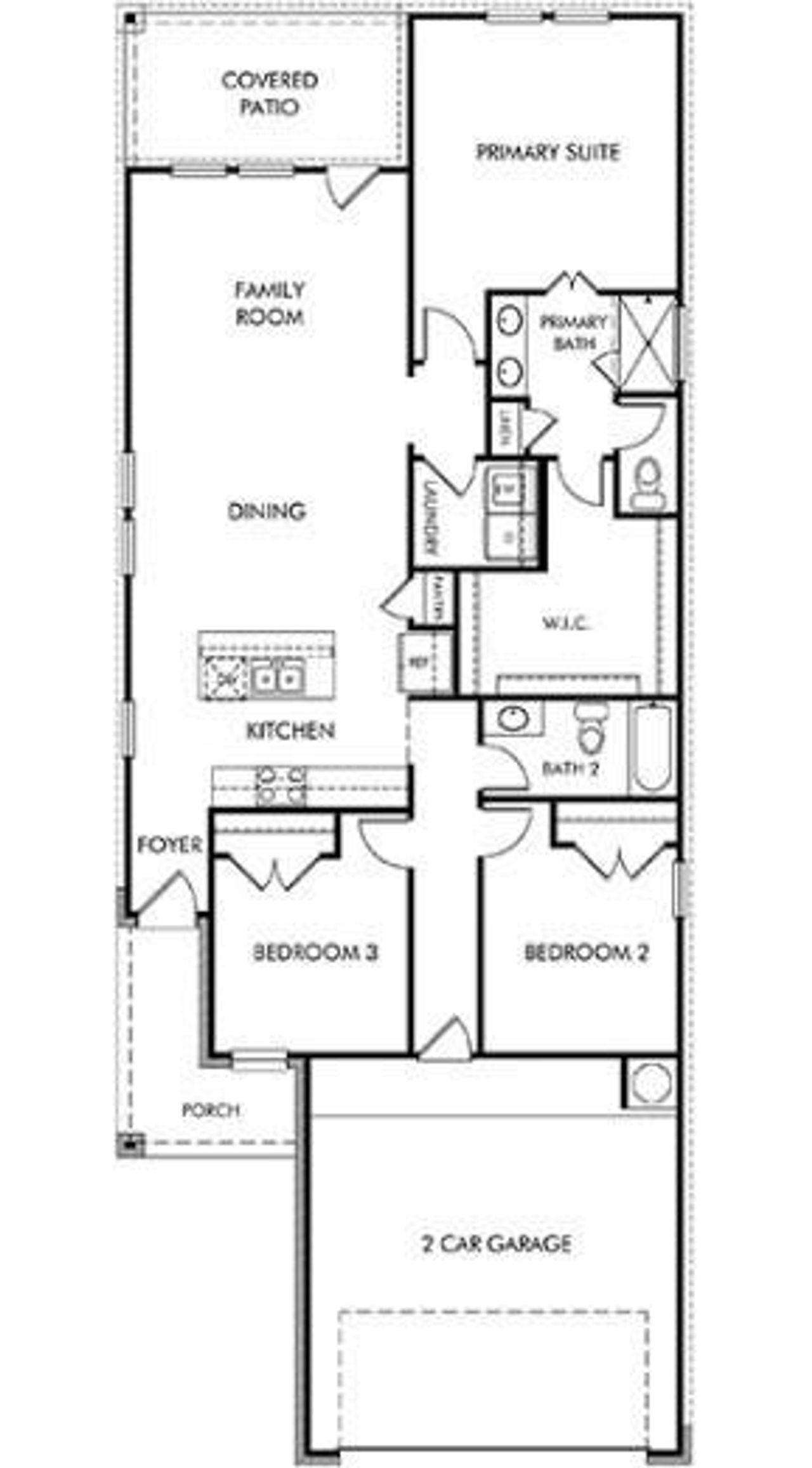2D floor plan layout of this home in , Conroe, TX (Image 2).