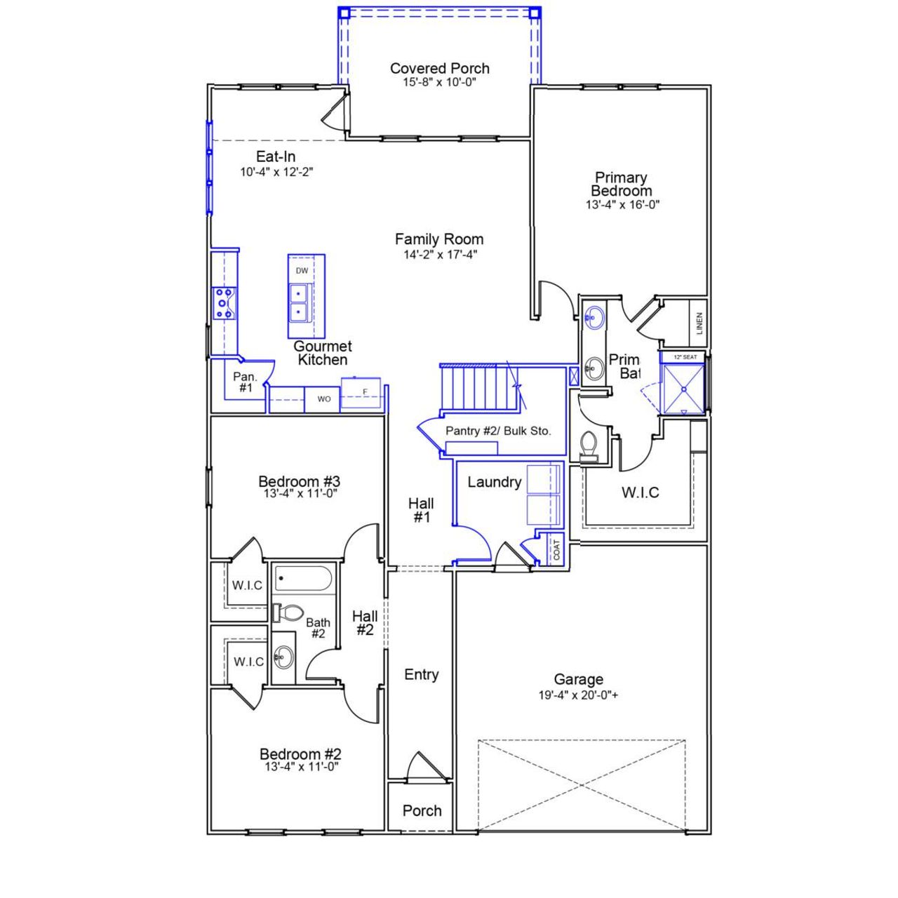 2D floor plan layout of this home in Ovation at Sweetbrier, Durham, NC (Image 2). 2D floor plan layout of this home in Ovation at Sweetbrier, Durham, NC (Image 2).