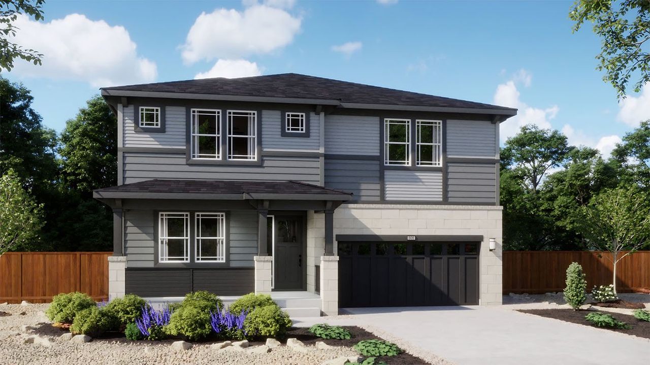 Representative exterior photo of a completed home built from the 4008 by Risewell Homes in The Manors Collection at Golden Overlook, Golden, CO (Image 2). Representative exterior photo of a completed home built from the 4008 by Risewell Homes in The Manors Collection at Golden Overlook, Golden, CO (Image 2).