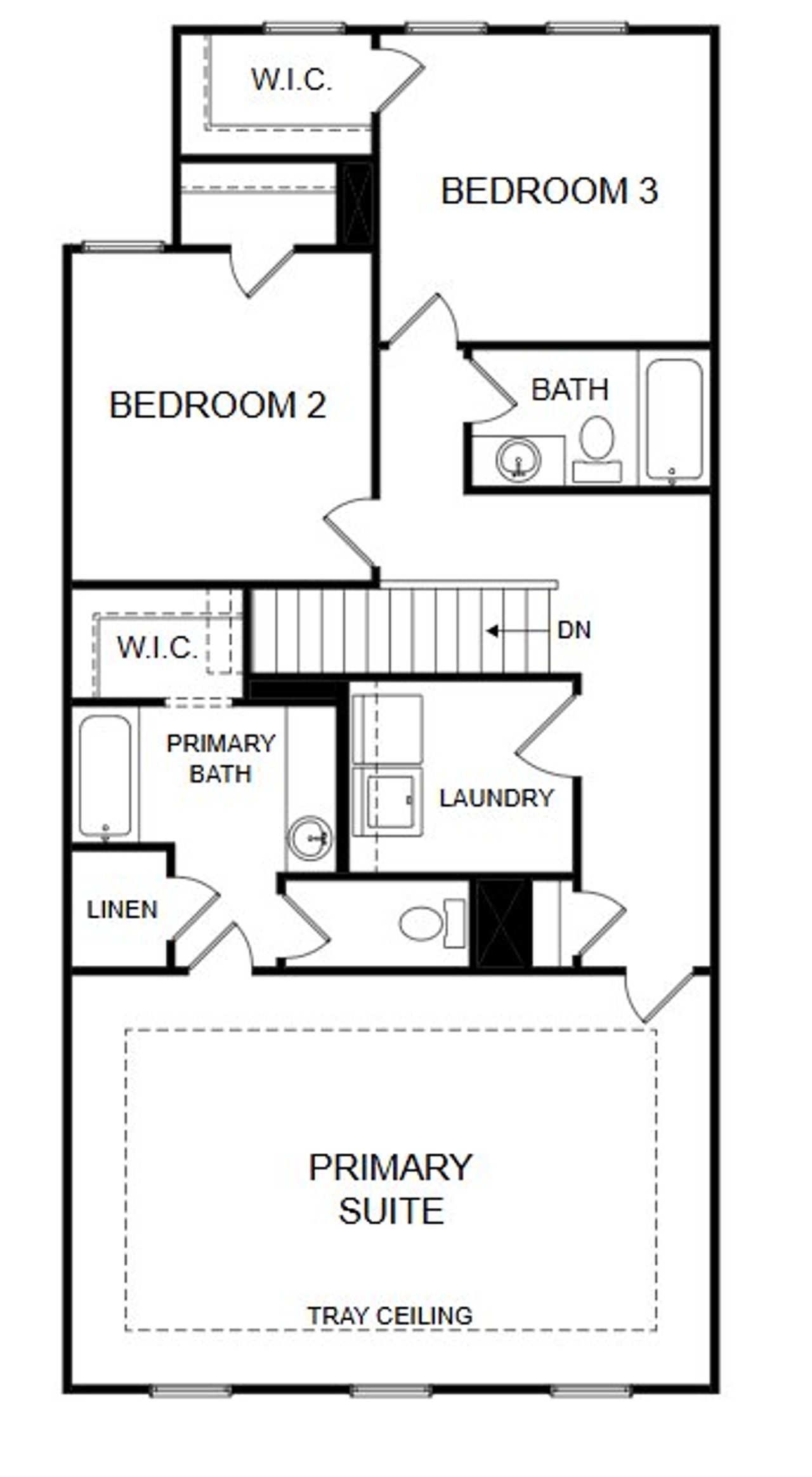 2D floor plan layout for the Brookfield by Piedmont Residential in Castleberry Pointe, Dawsonville, GA (Image 2).