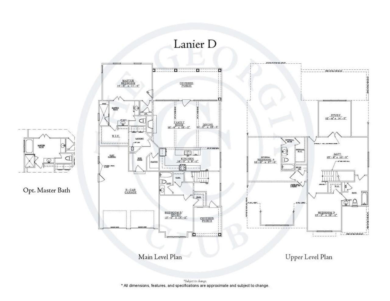 2D floor plan layout for the The Lanier D by DFW Ventures, LLC in The Georgia Club, Statham, GA (Image 2). 2D floor plan layout for the The Lanier D by DFW Ventures, LLC in The Georgia Club, Statham, GA (Image 2).