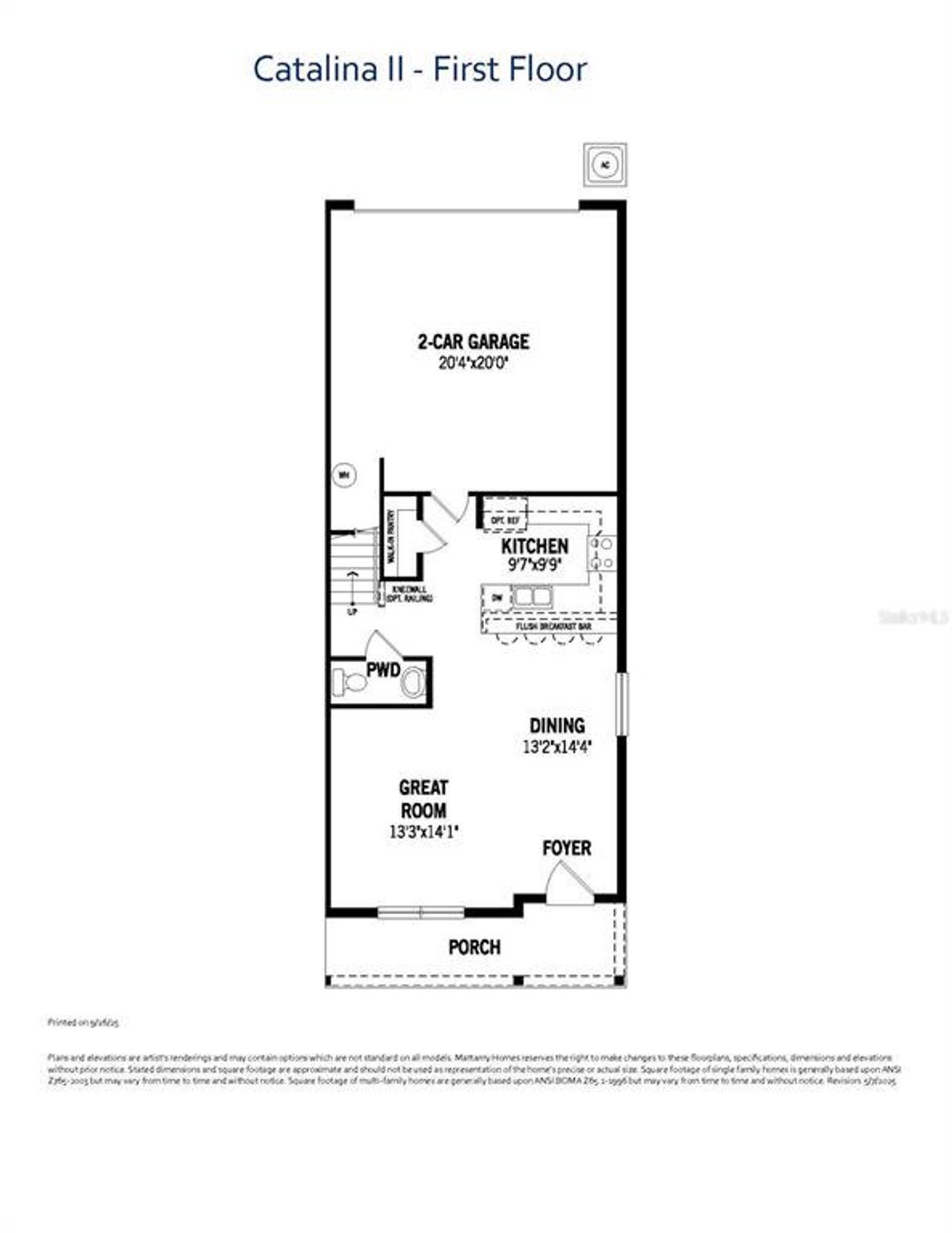 2D floor plan layout of this home in Rainwood, Groveland, FL (Image 2).