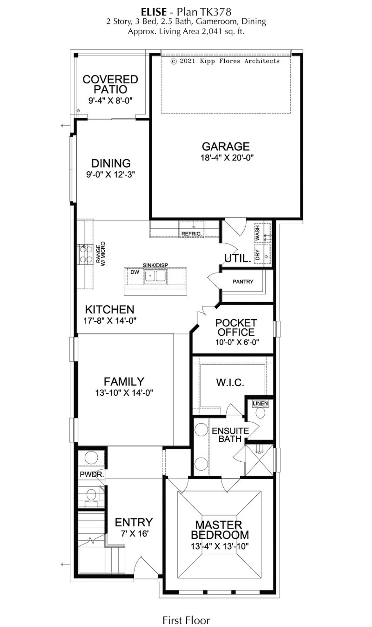 2D floor plan layout of this home in Lexington Frisco, Frisco, TX (Image 2).