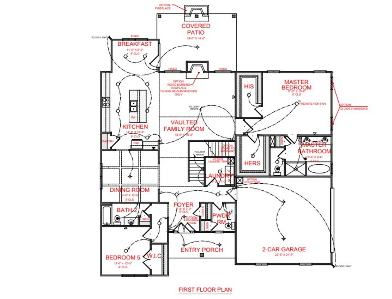 2D floor plan layout for the Winfield D by Freedom Home Builders in Crestwick, Griffin, GA (Image 2).