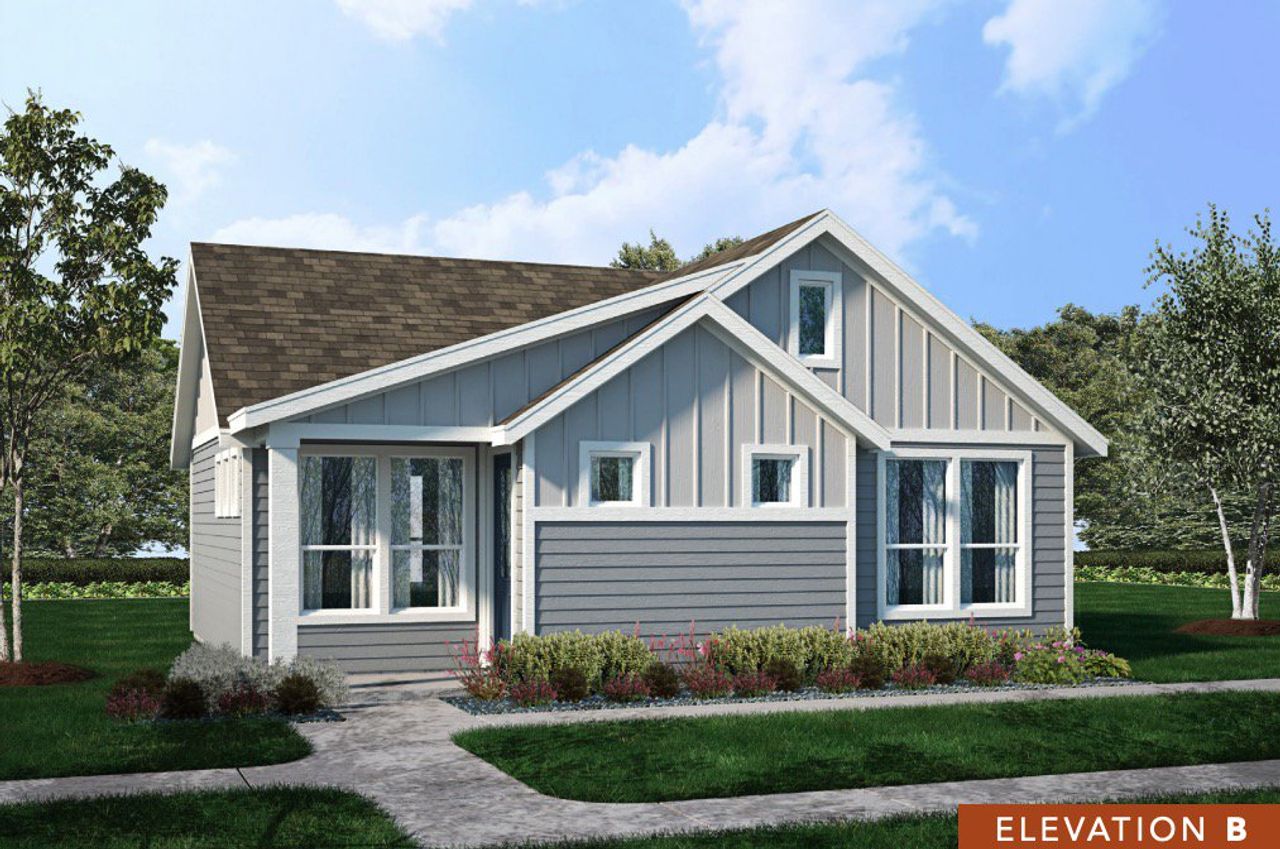 Exterior rendering of this home design in Garten Haus Cottages At Solms Landing, Canyon Lake, TX (Image 2). Exterior rendering of this home design in Garten Haus Cottages At Solms Landing, Canyon Lake, TX (Image 2).