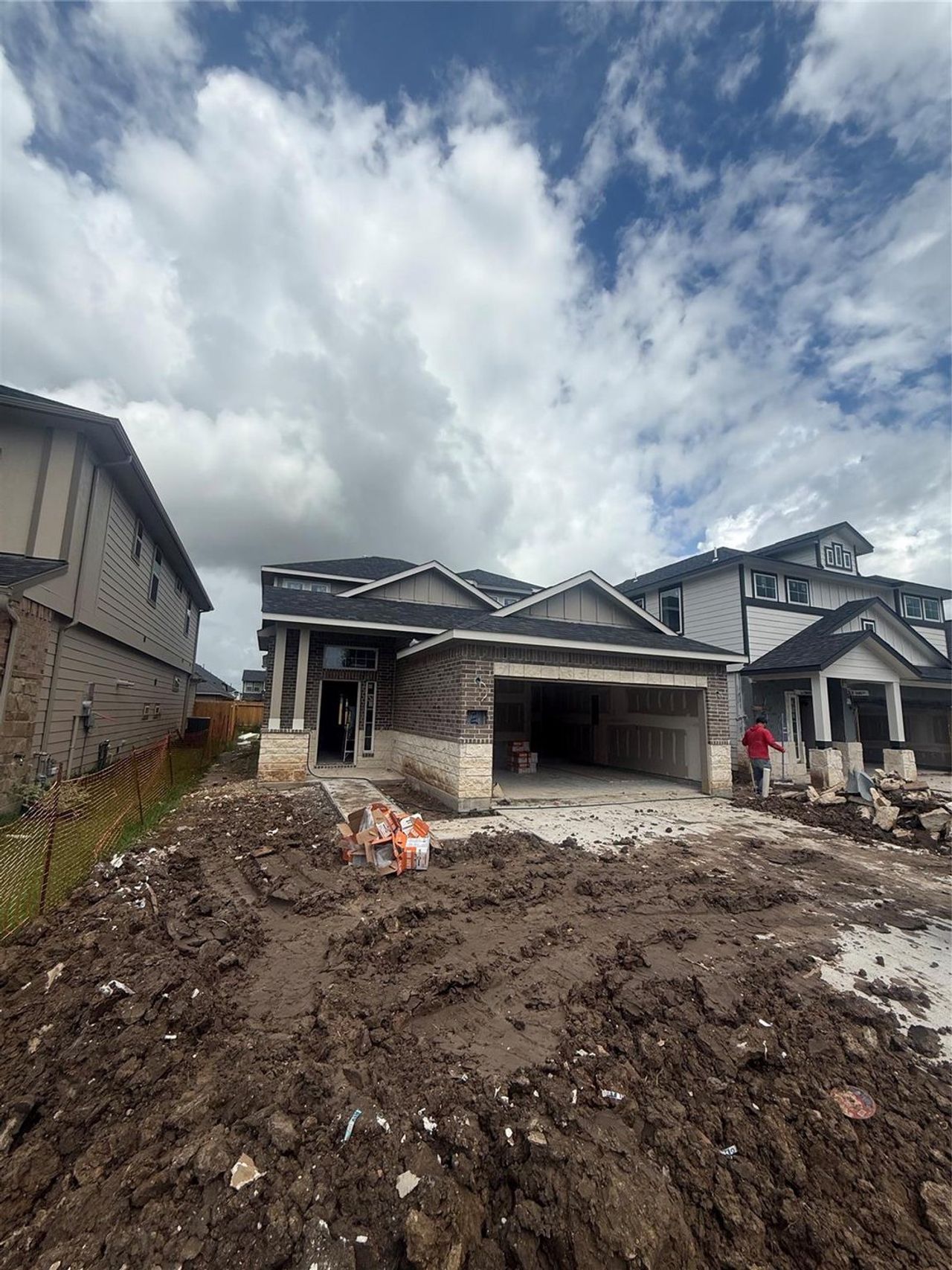 In-progress construction of a new home in Anderson Lake, Houston, TX (Image 2).