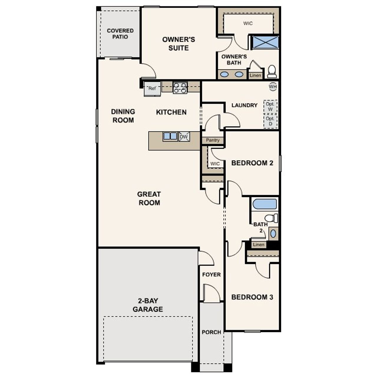 2D floor plan layout of this home in North Fork at Laughlin Ranch, Bullhead City, AZ (Image 2). 2D floor plan layout of this home in North Fork at Laughlin Ranch, Bullhead City, AZ (Image 2).