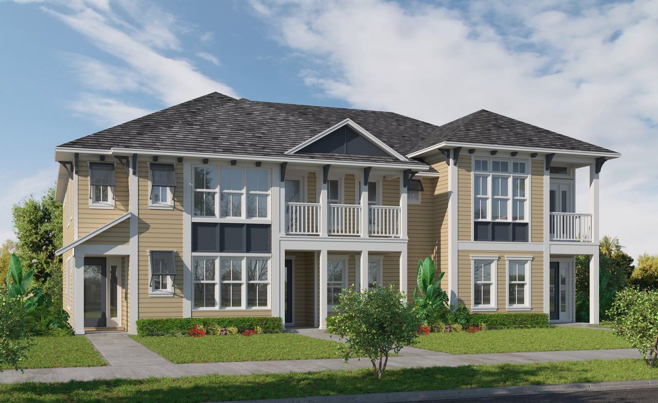 Representative exterior photo of a completed home built from the Flagler - F by ICI Homes in Nocatee, Ponte Vedra, FL (Image 2). Representative exterior photo of a completed home built from the Flagler - F by ICI Homes in Nocatee, Ponte Vedra, FL (Image 2).