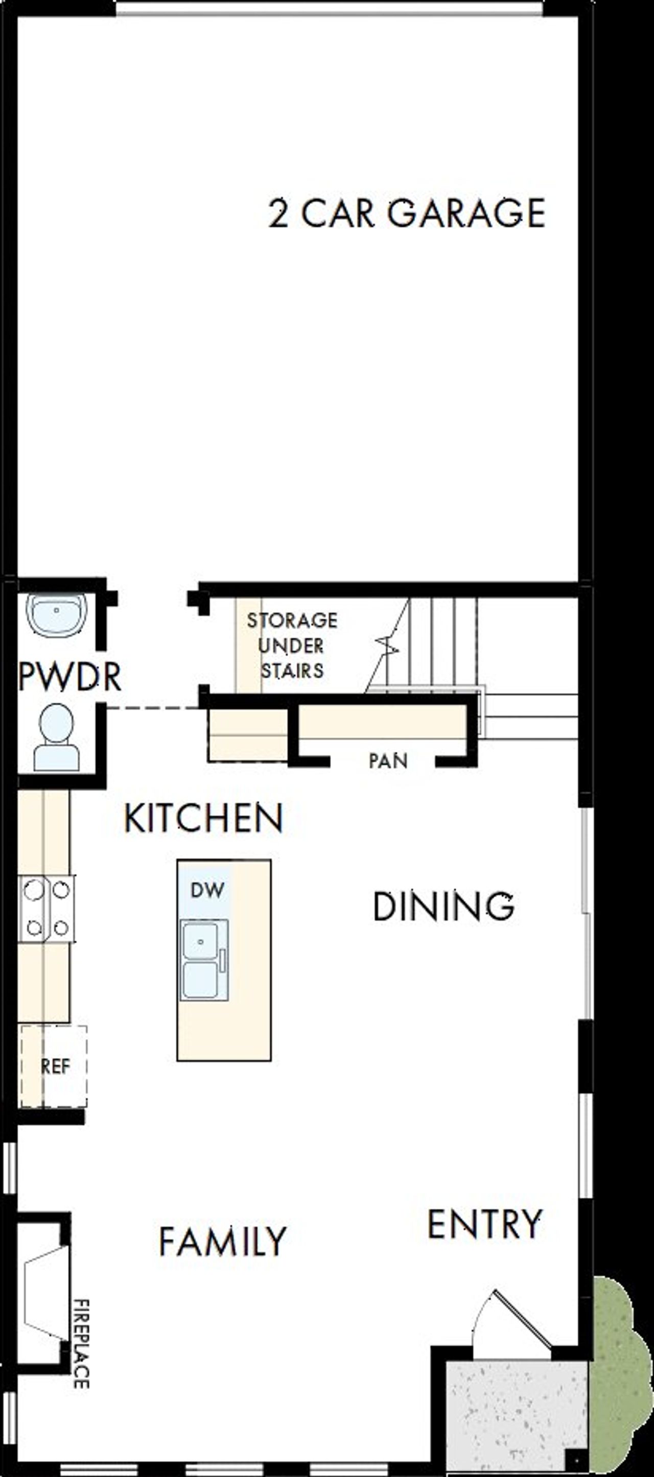 2D floor plan layout of this home in Revel Crossing at Wolf Ranch – The Ascent Collection, Colorado Springs, CO (Image 2).