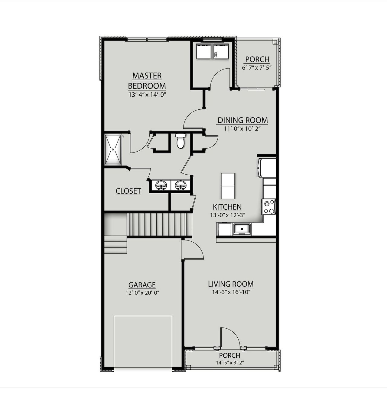 2D floor plan layout for the Winston by DSLD Homes in Saddlebrook, Murfreesboro, TN (Image 2).