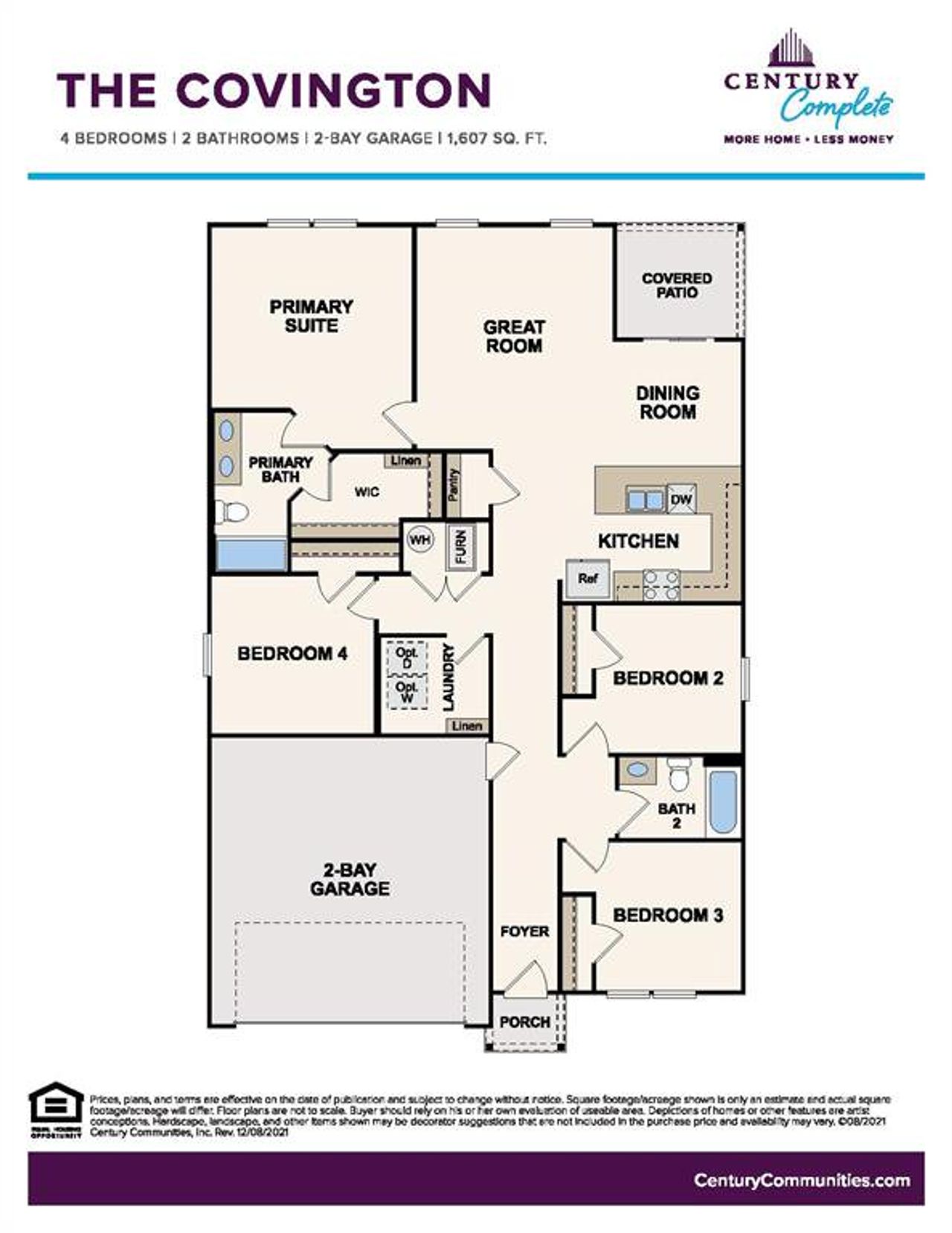 2D floor plan layout of this home in Middlefield Village, Dallas, TX (Image 2).