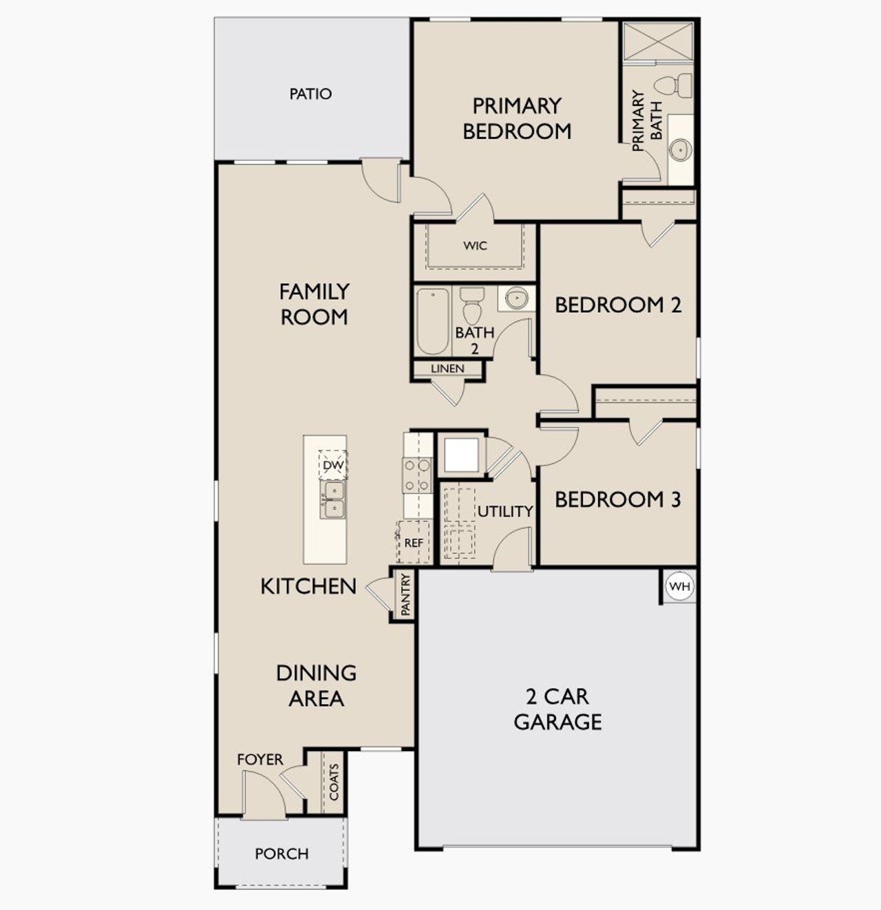 2D floor plan layout of this home in The Trails, Phoenix, AZ (Image 2).