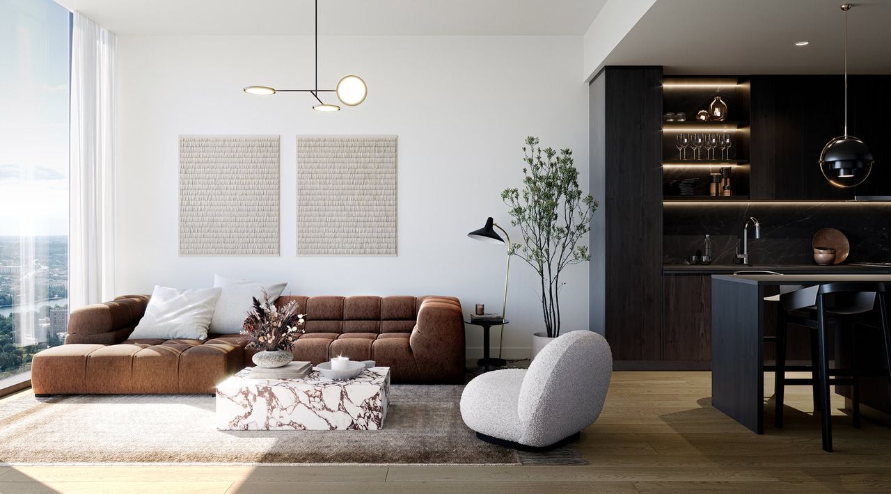 Furnished interior view inside a new home in The Modern Austin Residences, Austin (Image 2).