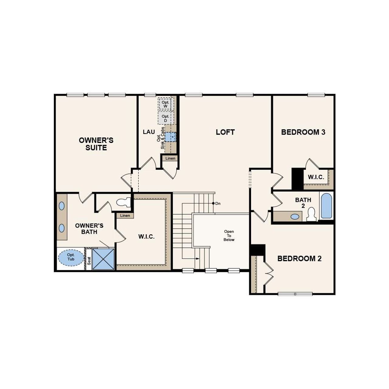 2D floor plan layout of this home in Yorkshire Farms, Salisbury, NC (Image 2).