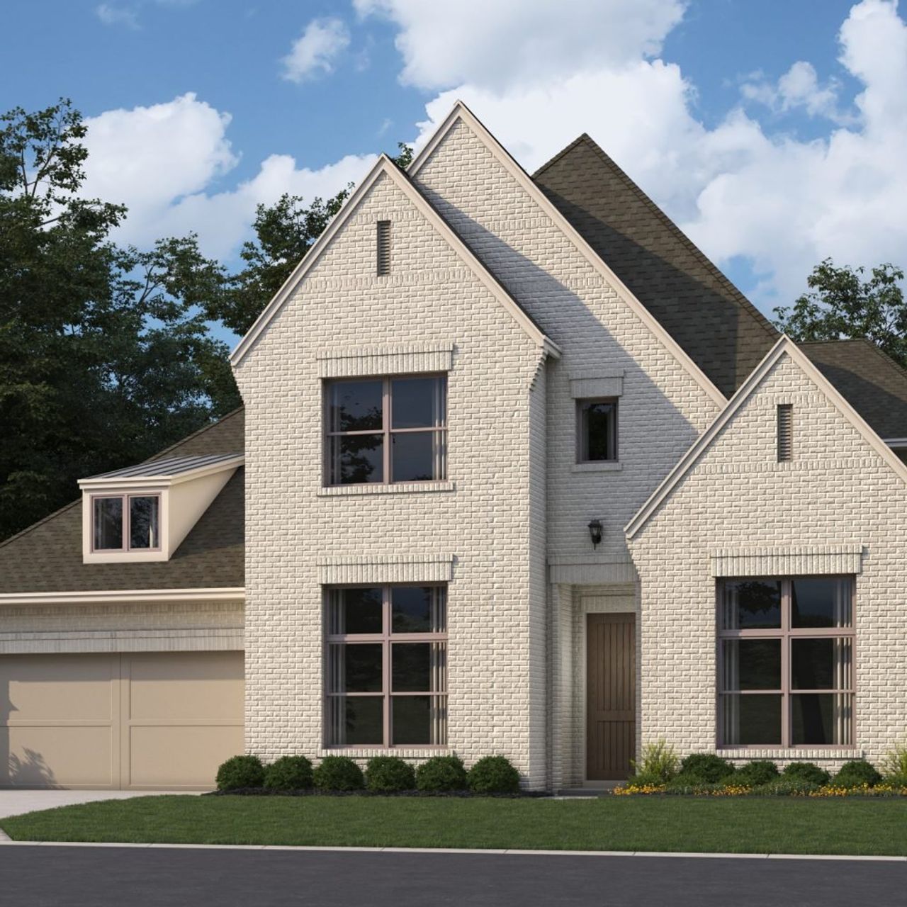 Front exterior of a new home in The Parks at Wilson Creek, Celina, TX, highlighting curb appeal (Image 2).