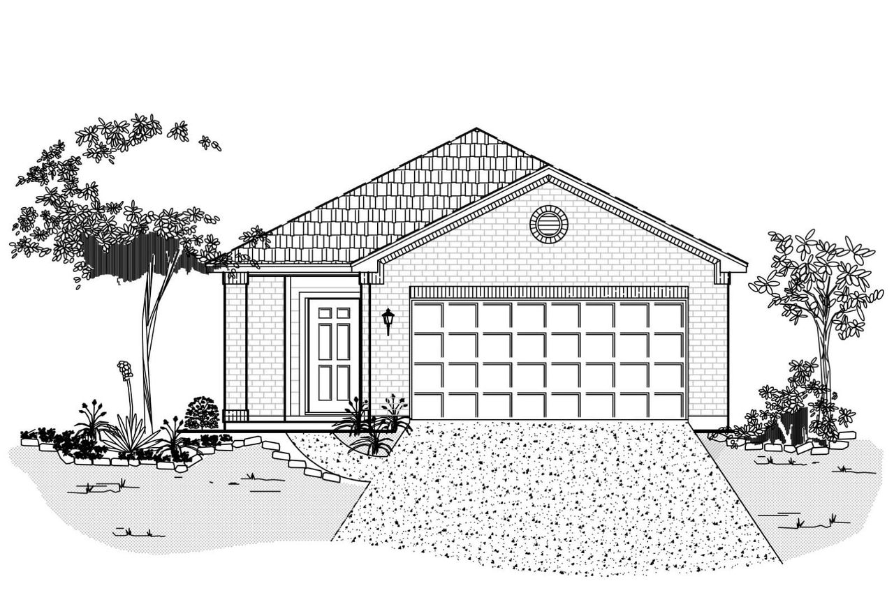 Representative rendering of the exterior for the Plan 1505 by Cyrene Homes (Image 2).