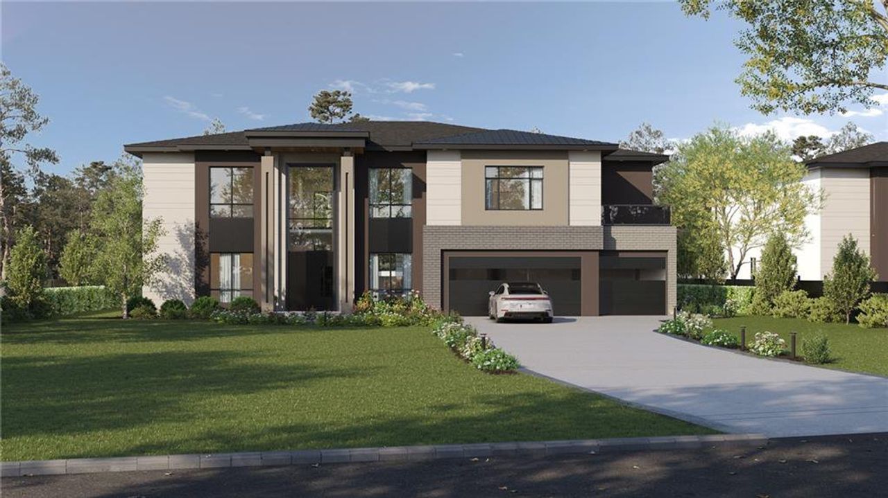 Front exterior of a new home in , Lawrenceville, GA, highlighting curb appeal (Image 2).