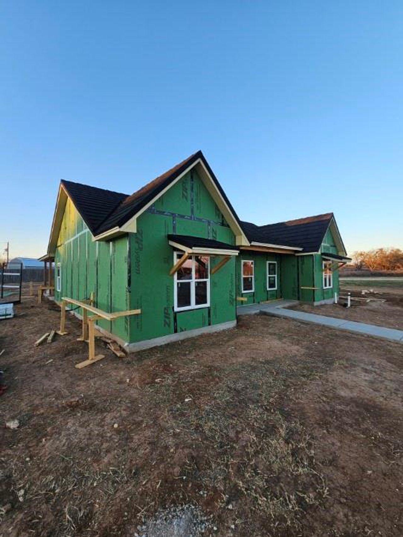 In-progress construction of a new home in , Hico, TX (Image 2).