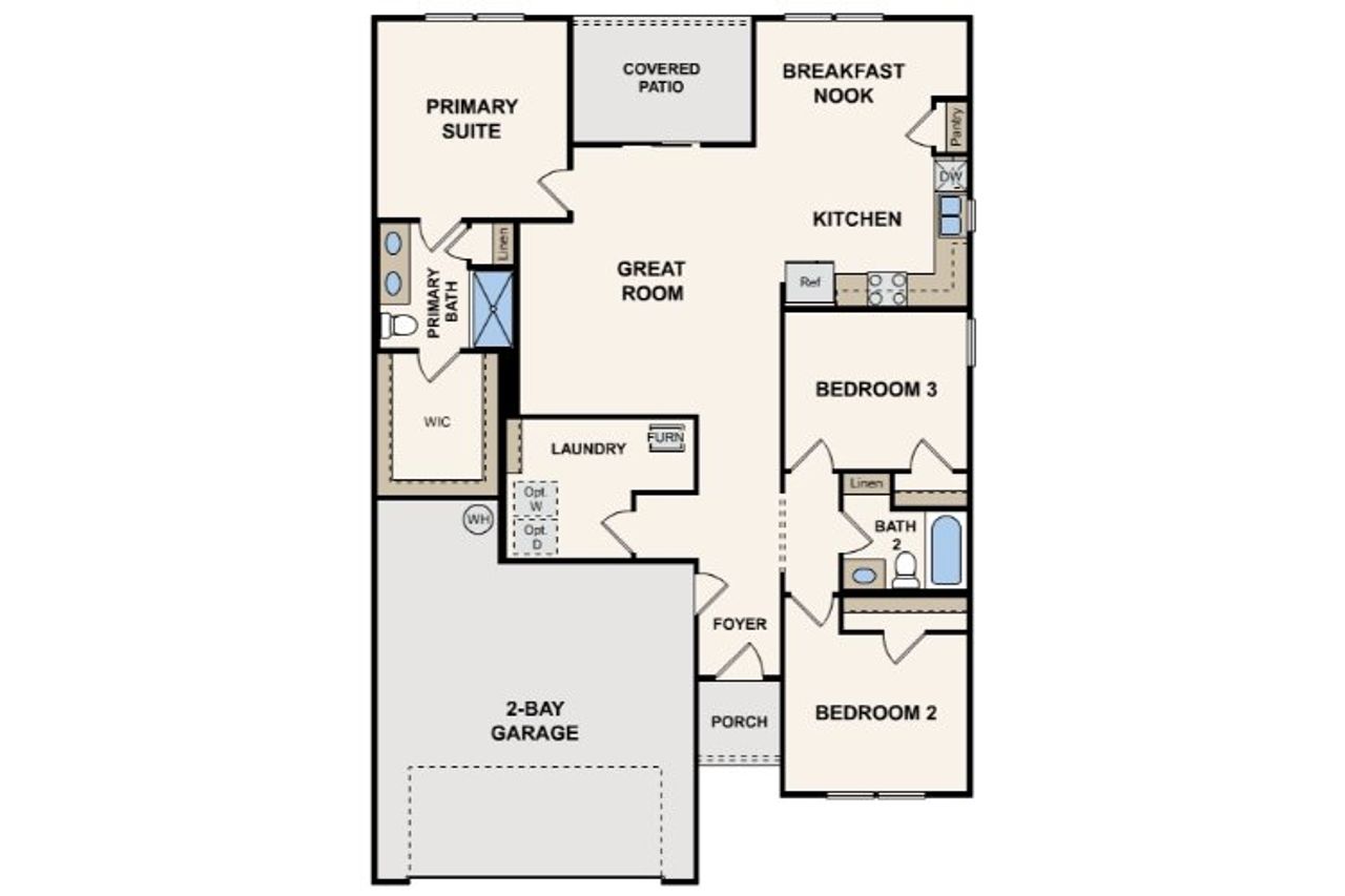 2D floor plan layout for the Beaumont by Century Complete in Woodlake Landing, Hartwell, GA (Image 2). 2D floor plan layout for the Beaumont by Century Complete in Woodlake Landing, Hartwell, GA (Image 2).