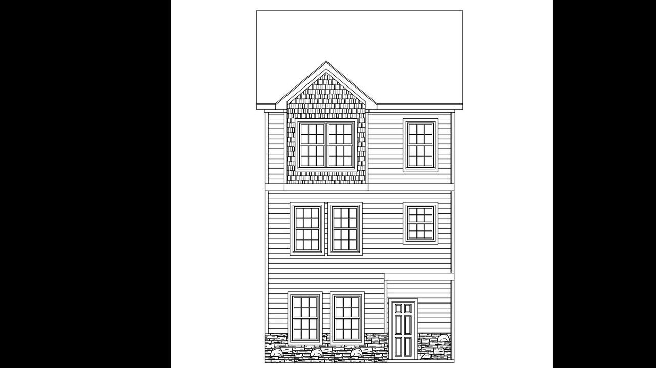 Exterior rendering of this home design in The Townes at Lake Norman, Mooresville, NC (Image 2).