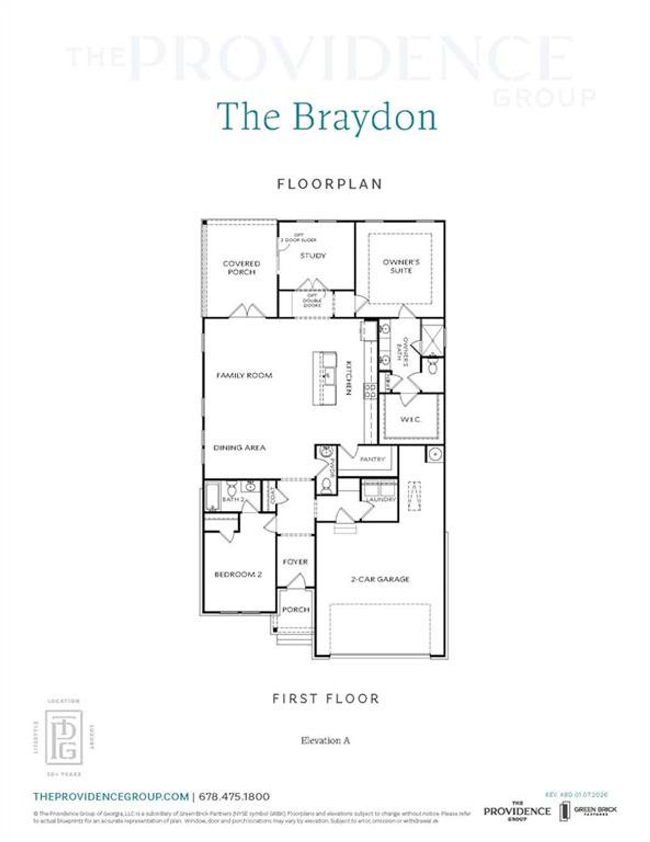 2D floor plan layout of this home in Aberdeen, Hoschton, GA (Image 2).
