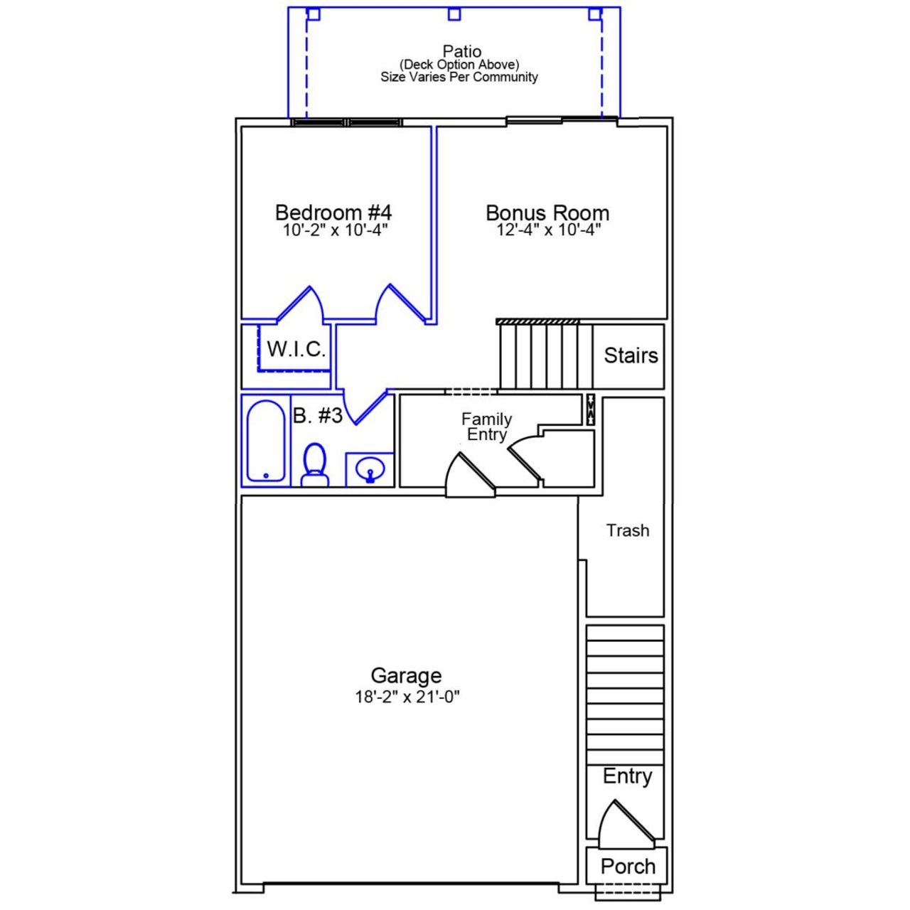 2D floor plan layout of this home in Sweetbrier, Durham, NC (Image 2).