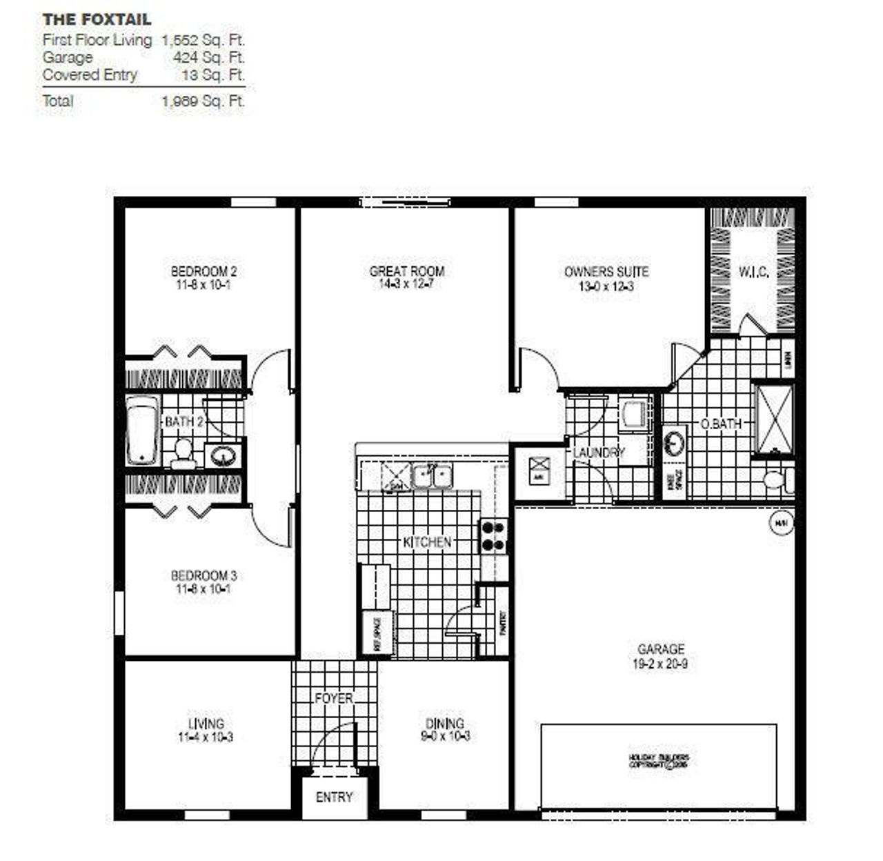 2D floor plan layout of this home in Port St Lucie, Port St. Lucie, FL (Image 2).