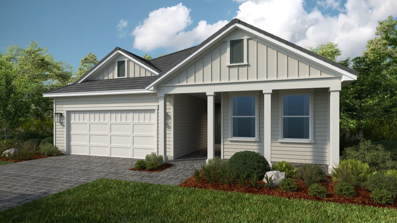 Representative exterior photo of a completed home built from the Sereno by Taylor Morrison in Esplanade at St. Marys, St. Marys, GA (Image 2).