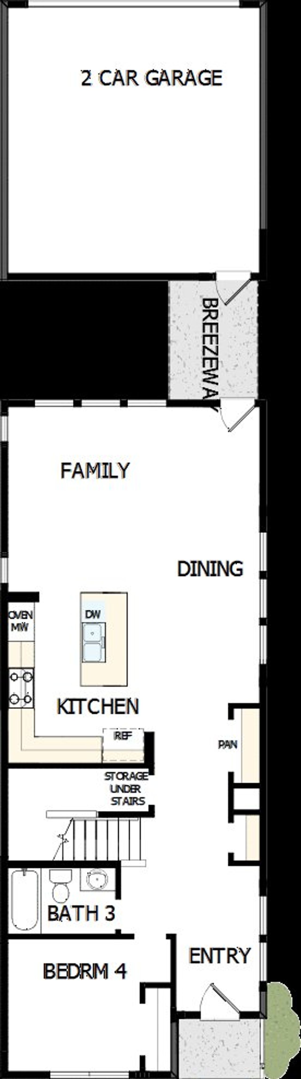 2D floor plan layout of this home in NoVi Chatham Park - The Mews Collection, Pittsboro, NC (Image 2).