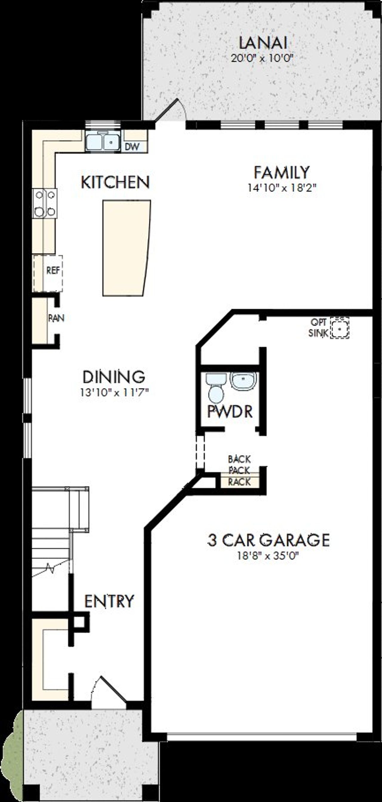 2D floor plan layout of this home in Vistera of Venice – Garden Series, Nokomis, FL (Image 2). 2D floor plan layout of this home in Vistera of Venice – Garden Series, Nokomis, FL (Image 2).