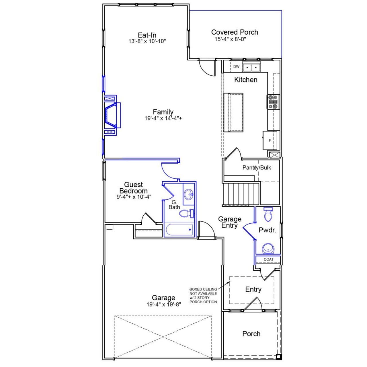 2D floor plan layout of this home in Pineland Preserve, Summerville, SC (Image 2).