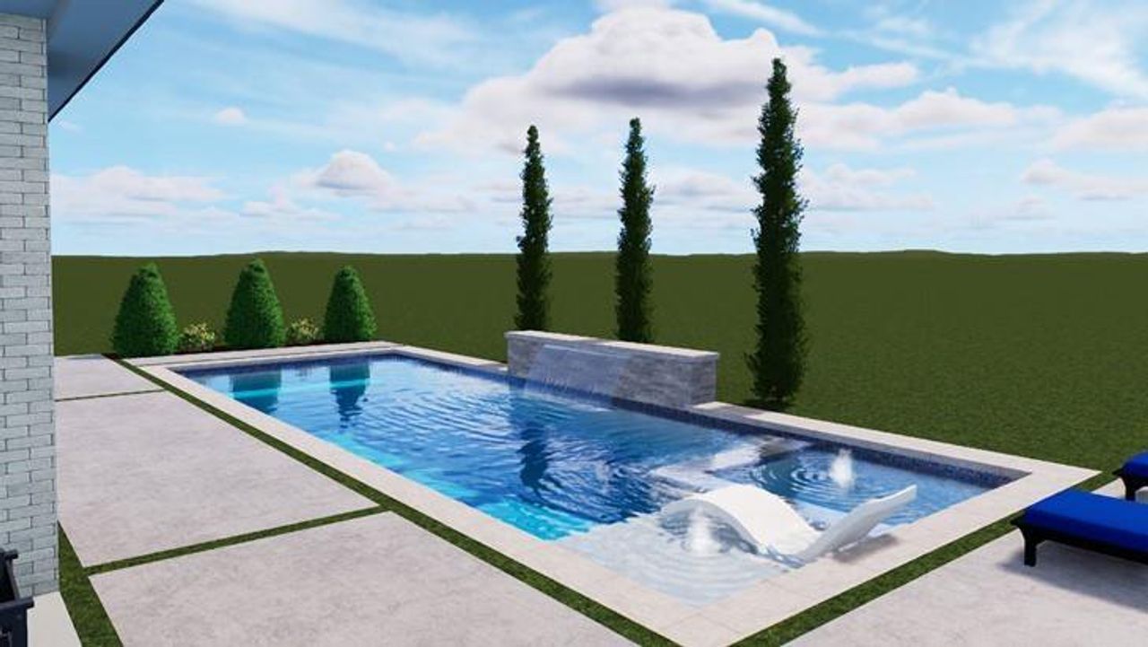 Custom pool under construction Custom pool under construction