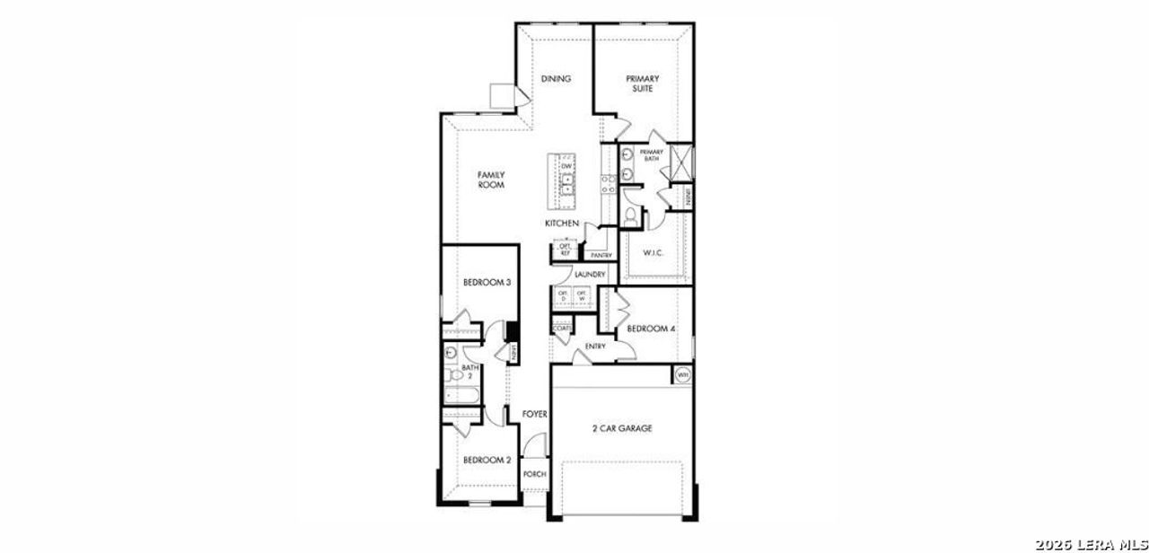 2D floor plan layout of this home in Stetson Ridge, Marion, TX (Image 2).