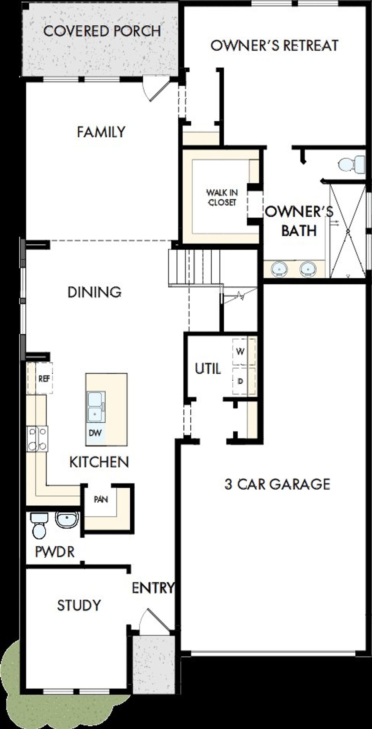 2D floor plan layout of this home in Briggs Ranch – Select Classic Series, San Antonio, TX (Image 2).
