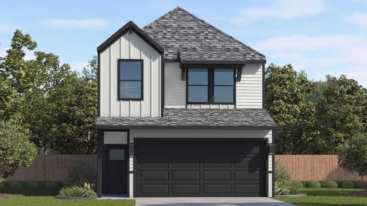 Representative exterior photo of a completed home built from the Plan by D.R. Horton in Mansfield Park, Houston, TX (Image 2).