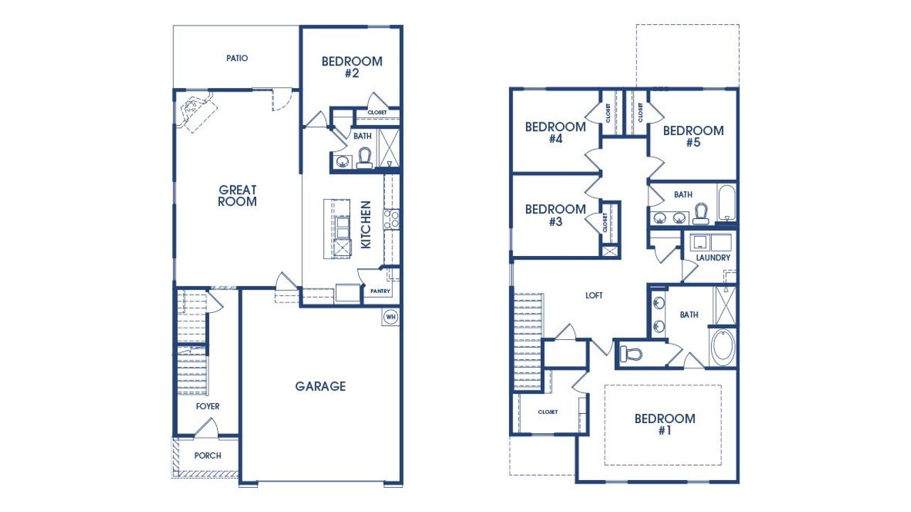 2D floor plan layout of this home in Shoal Creek, Hampton, GA (Image 2).