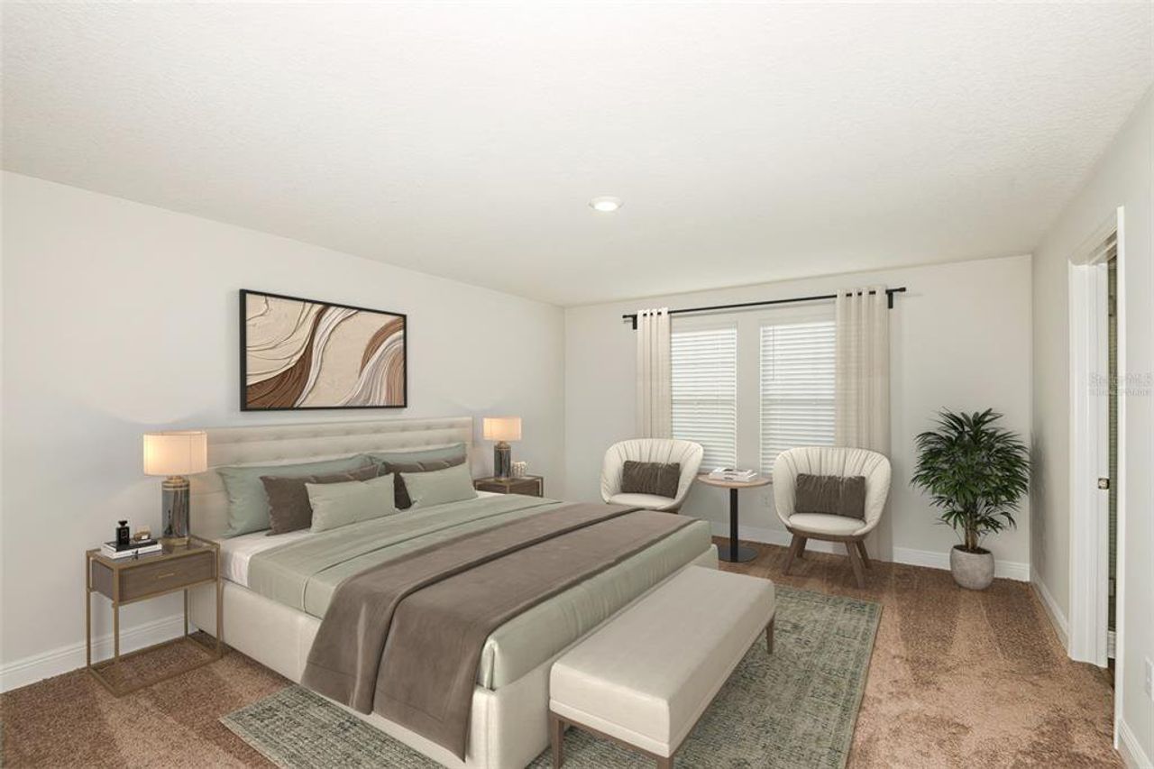 Furnished interior view inside a new home in Pasadena Woods, Wesley Chapel (Image 2).