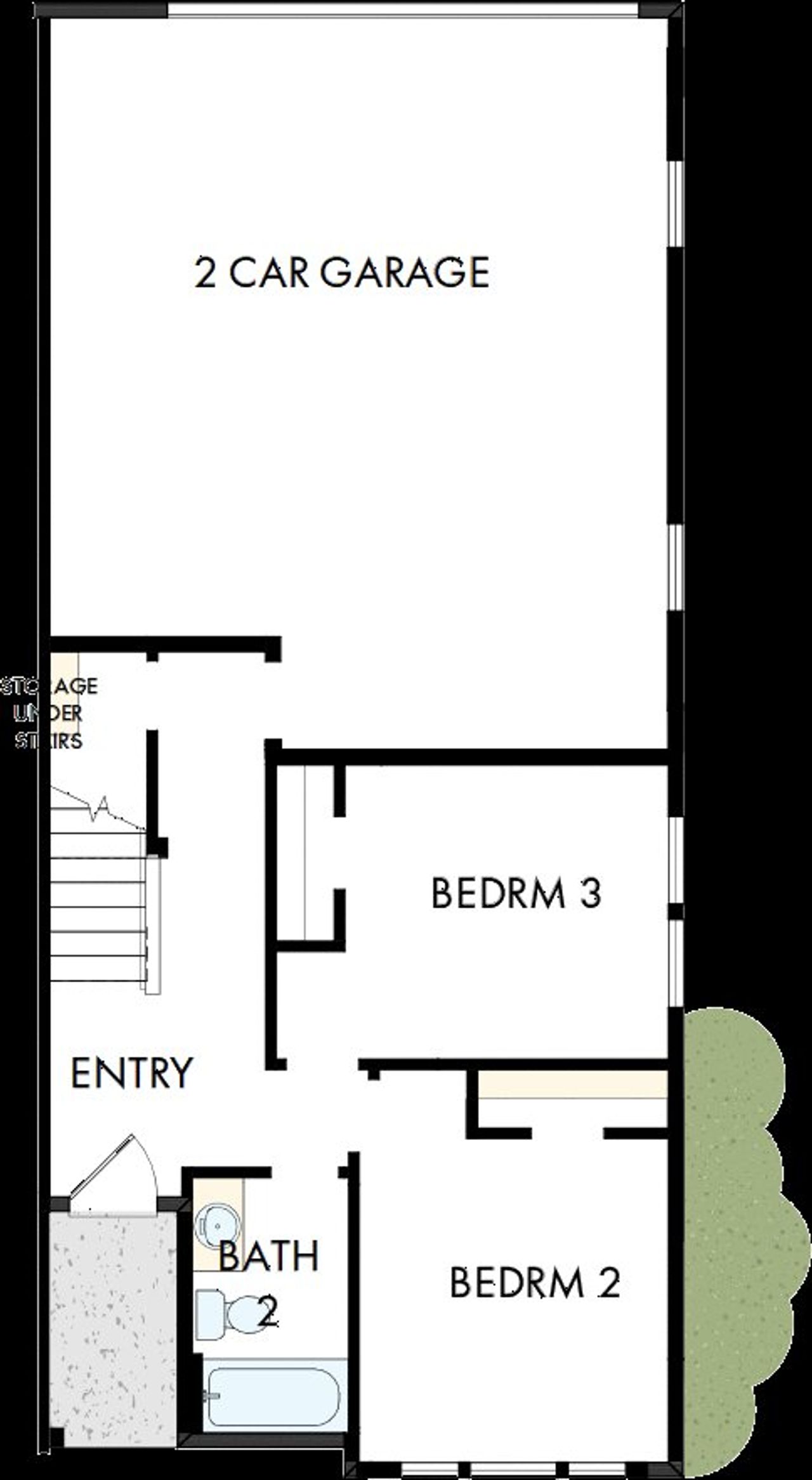 2D floor plan layout of this home in Westwood Reserve, Charlotte, NC (Image 2).