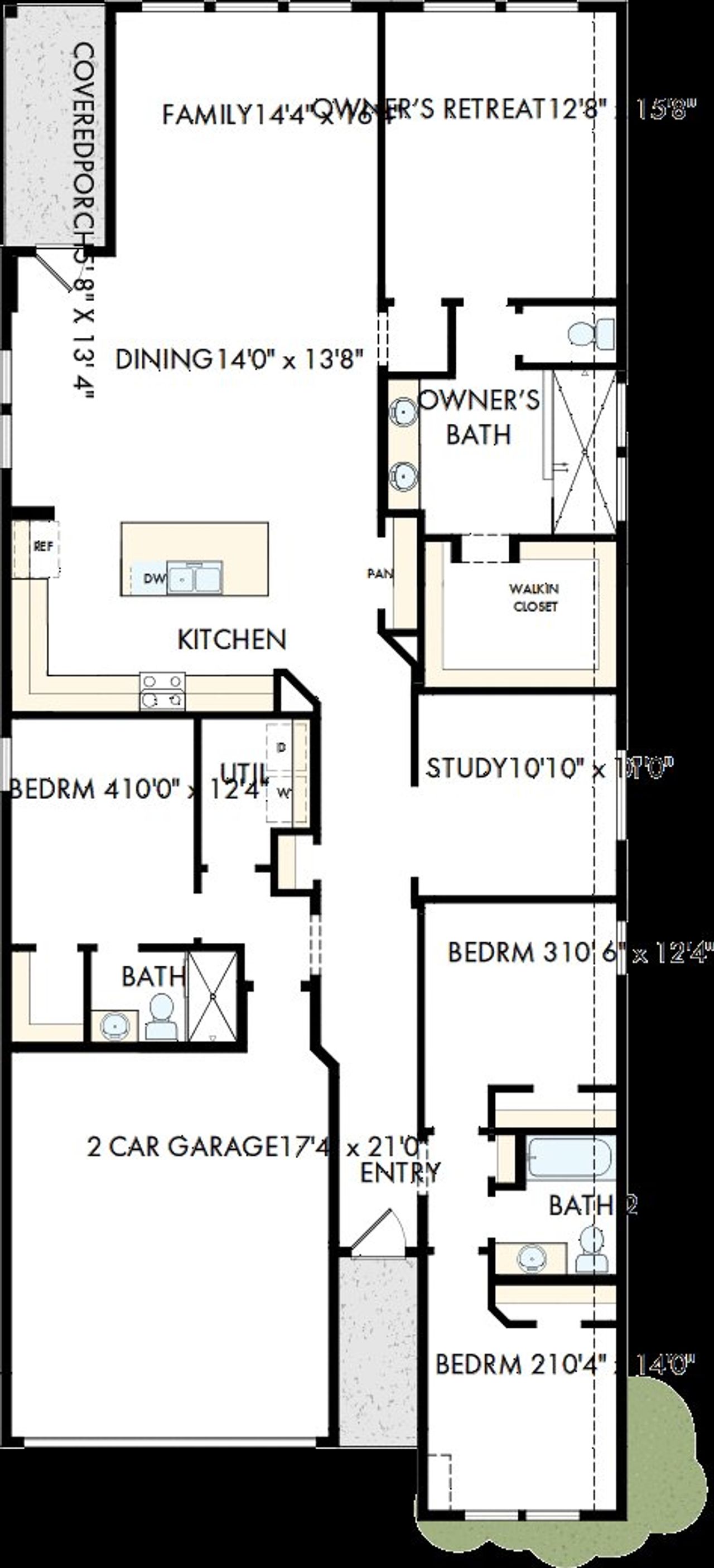2D floor plan layout of this home in Austin Point - Terrace Collection, Richmond, TX (Image 2). 2D floor plan layout of this home in Austin Point - Terrace Collection, Richmond, TX (Image 2).